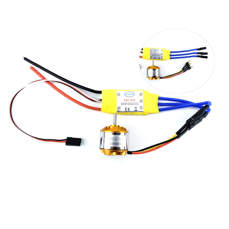 YoungRC A2212 1000KV Brushless Motor+ 30A ESC Electric Speed Controller with Gold Bullet Banana Plugs for RC Multicopter Quadcopter - Image 1
